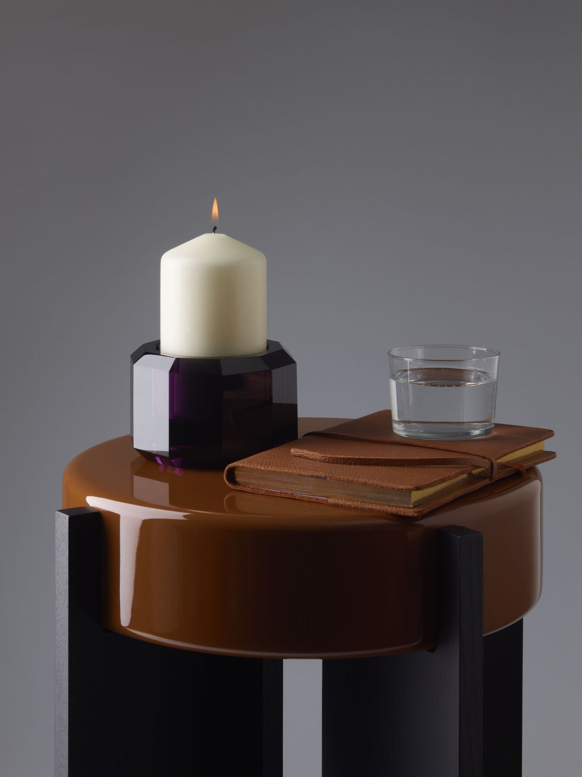 DW  KR KH KRISTALL Candle Holder Anthracite