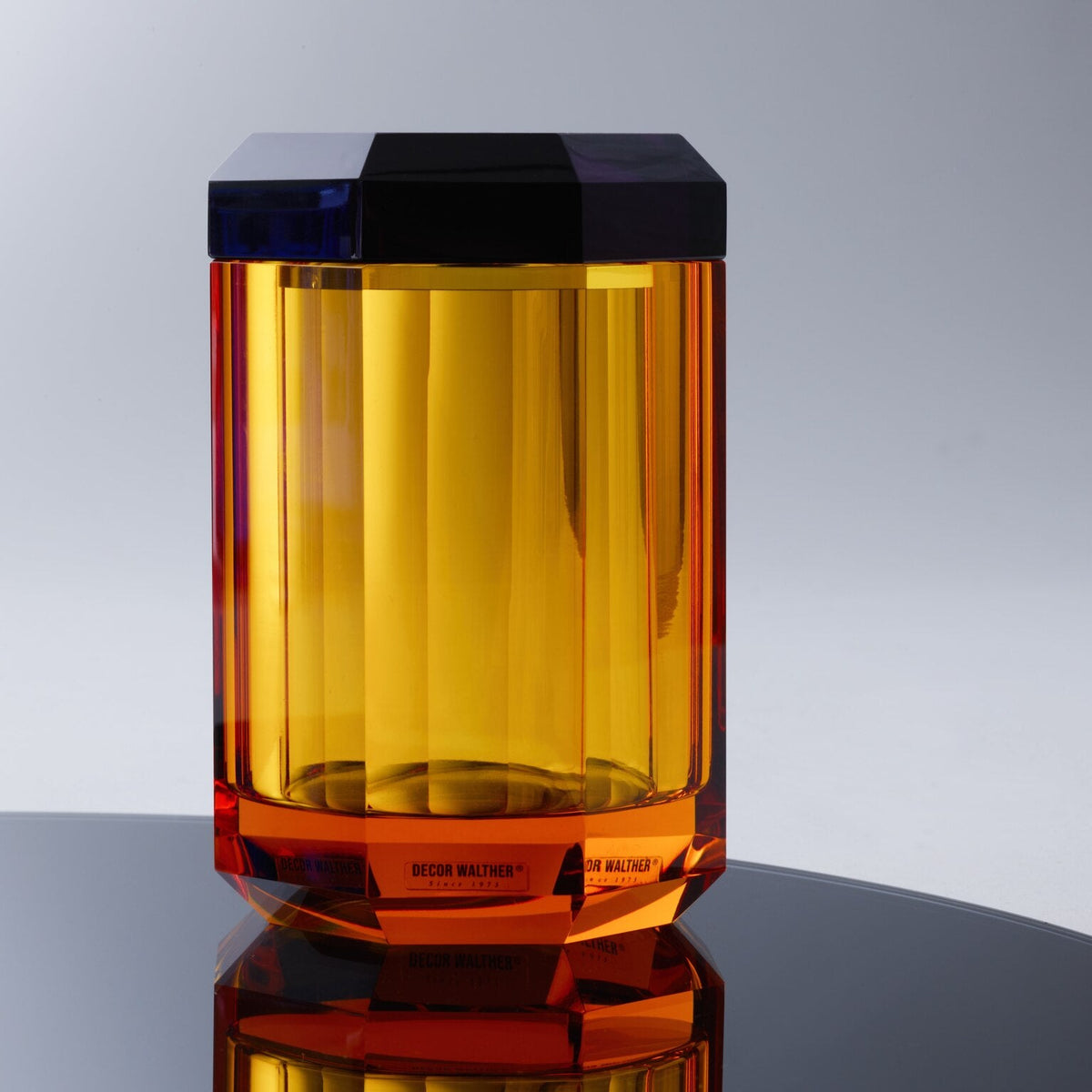 DW  KR BMD KRISTALL Multi-purpose box with lid  Amber / Anthracite