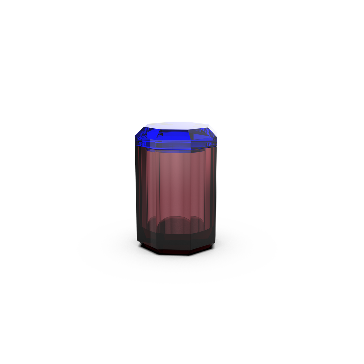 DW  KR BMD KRISTALL Multi-purpose box with lid - Rich Burgundy / Capri Blue