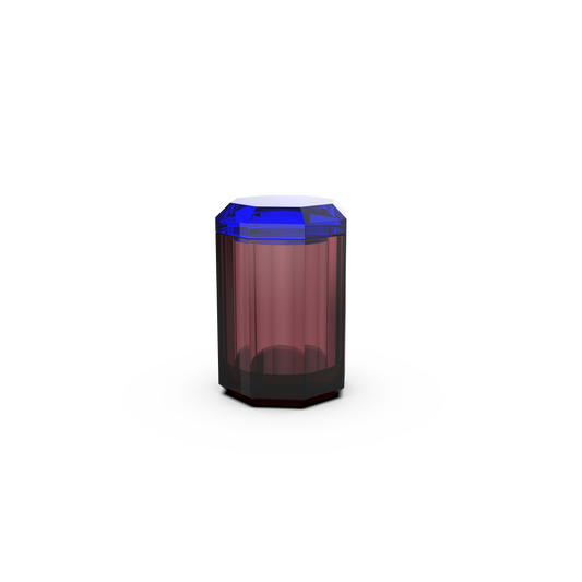 DW  KR BMD KRISTALL Multi-purpose box with lid - Rich Burgundy / Capri Blue