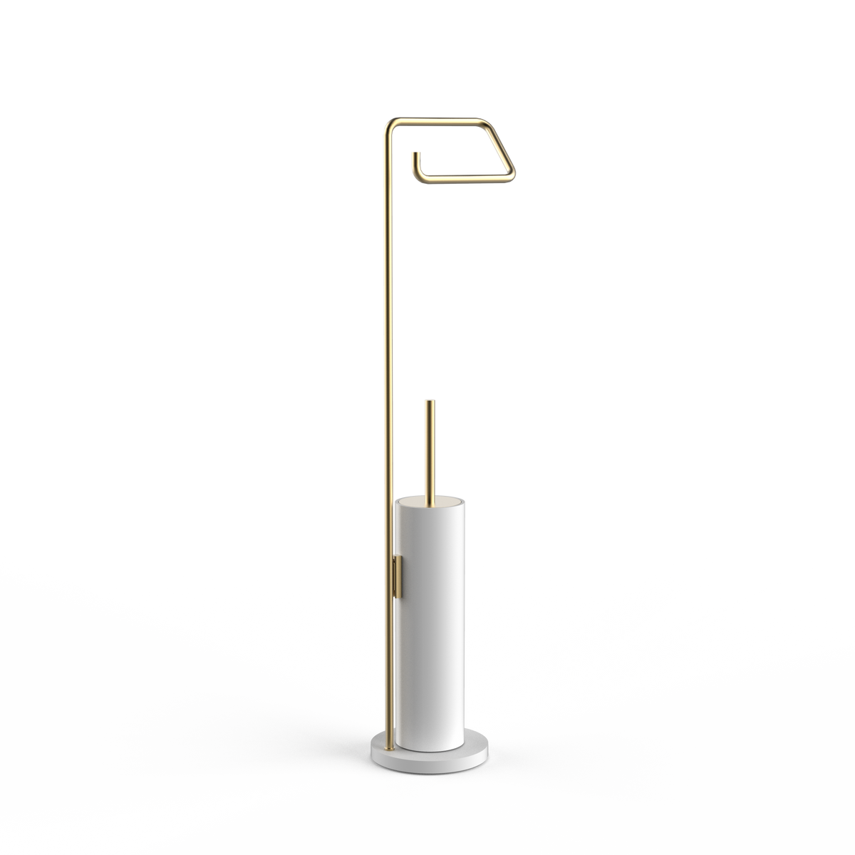 DW  STONE SBK Toilet brush set White Matte / Gold Matte PVD