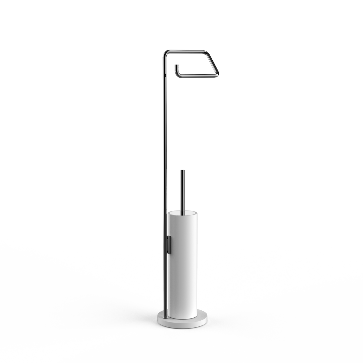 DW  STONE SBK Toilet brush set White Matte / Black Chrome PVD