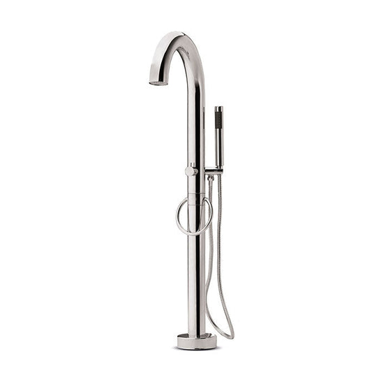JEE-O Original Bath Faucet Freestanding with Hand Shower - Stainless Steel Brushed