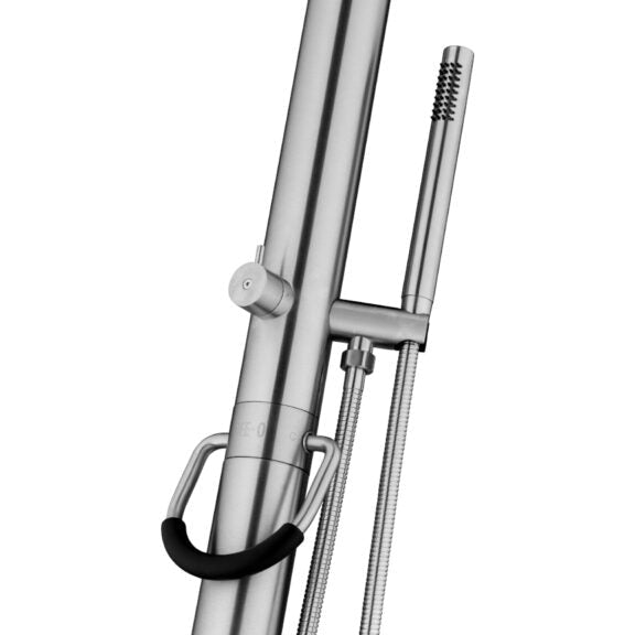 JEE-O Original Shower 02 Freestanding Faucet with Hand Shower - Stainless Steel Brushed