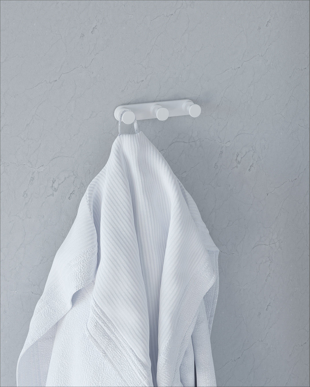 SONIA -TECNO-PROJECT TRIPLE ROBE HOOK WHITE