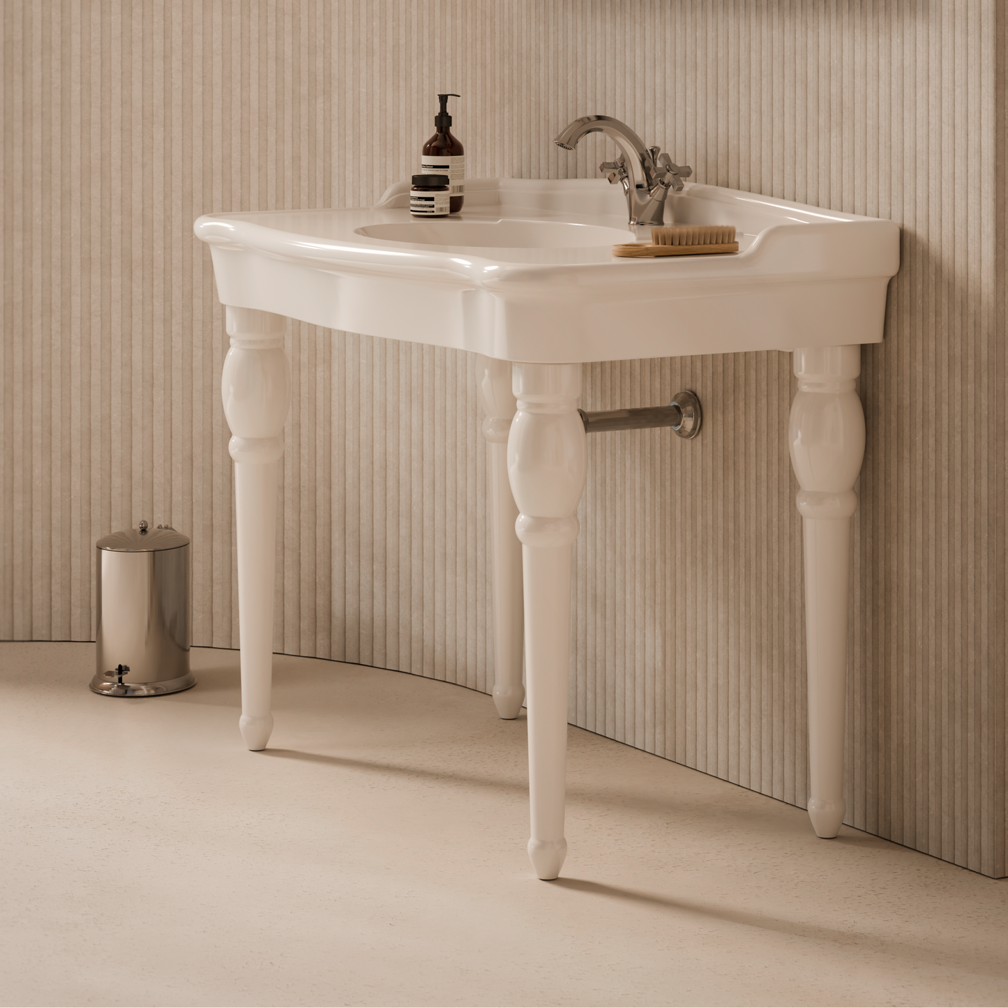 ALICE BOHEME Basin Wall mounted 44" White Gloss (without legs)
