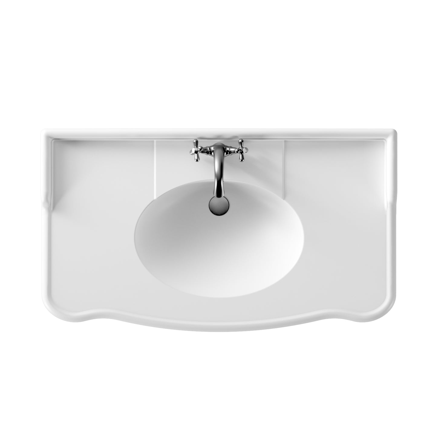 ALICE BOHEME Basin Wall mounted 44" White Gloss without legs