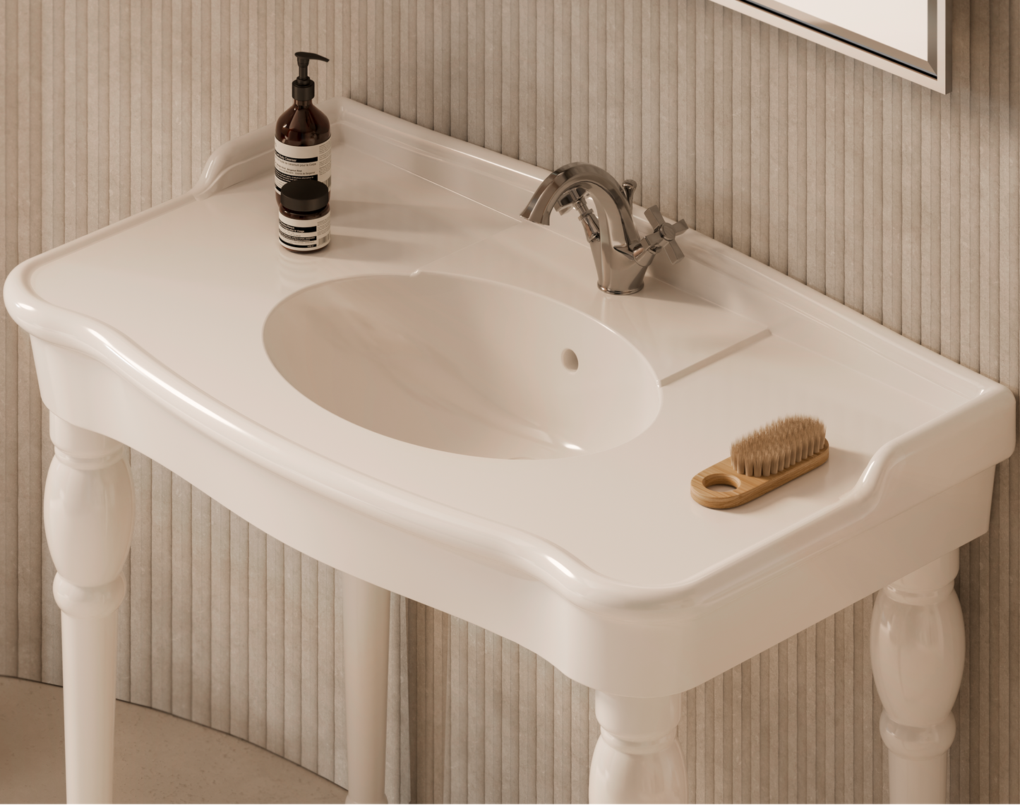 ALICE BOHEME Basin Wall mounted 44" White Gloss (without legs)