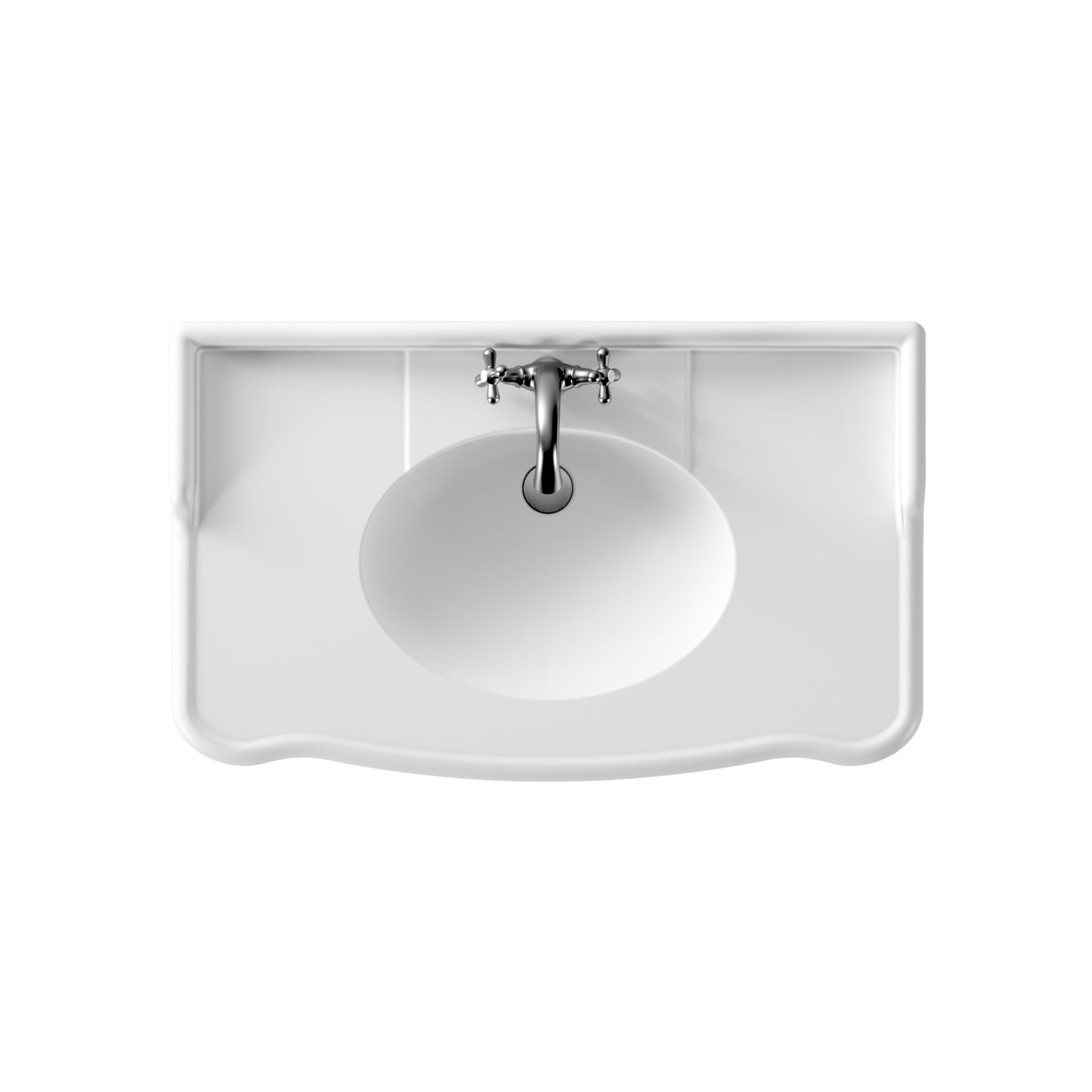 ALICE BOHEME Basin Wall mounted 37" White Gloss without legs