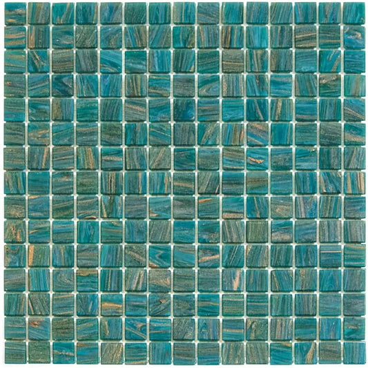 TMF Amsterdam Quartz Glass Gold Vein - Turquoise