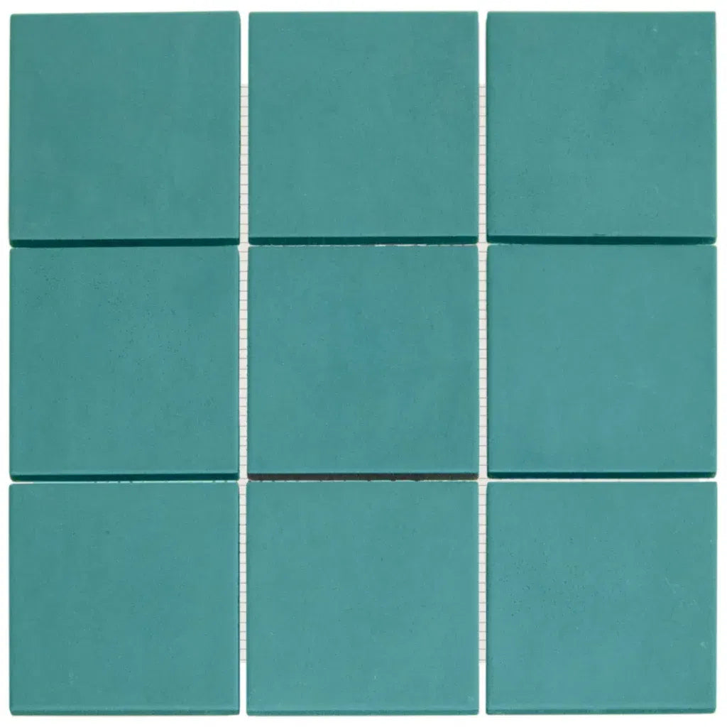 TMF Kasba Square Glazed Porcelain - Ocean Blue Matte