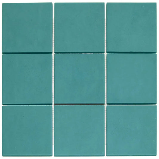 TMF Kasba Square Glazed Porcelain - Ocean Blue Matte