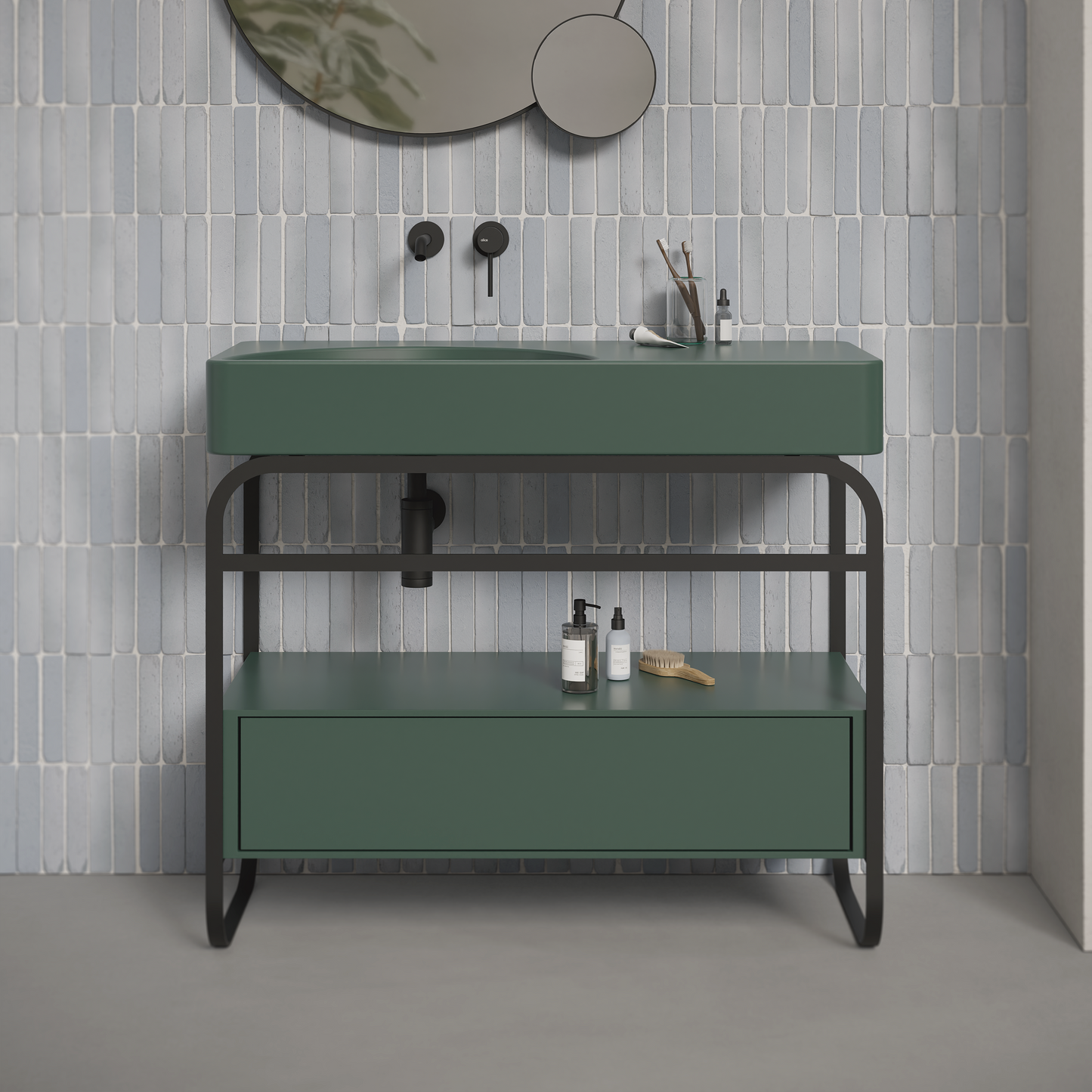 ALICE LUNARIS Frame with Drawer - Black