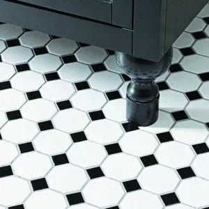 TMF Paris Octagon Mix 56x56 & 23x22 - White Black Matte