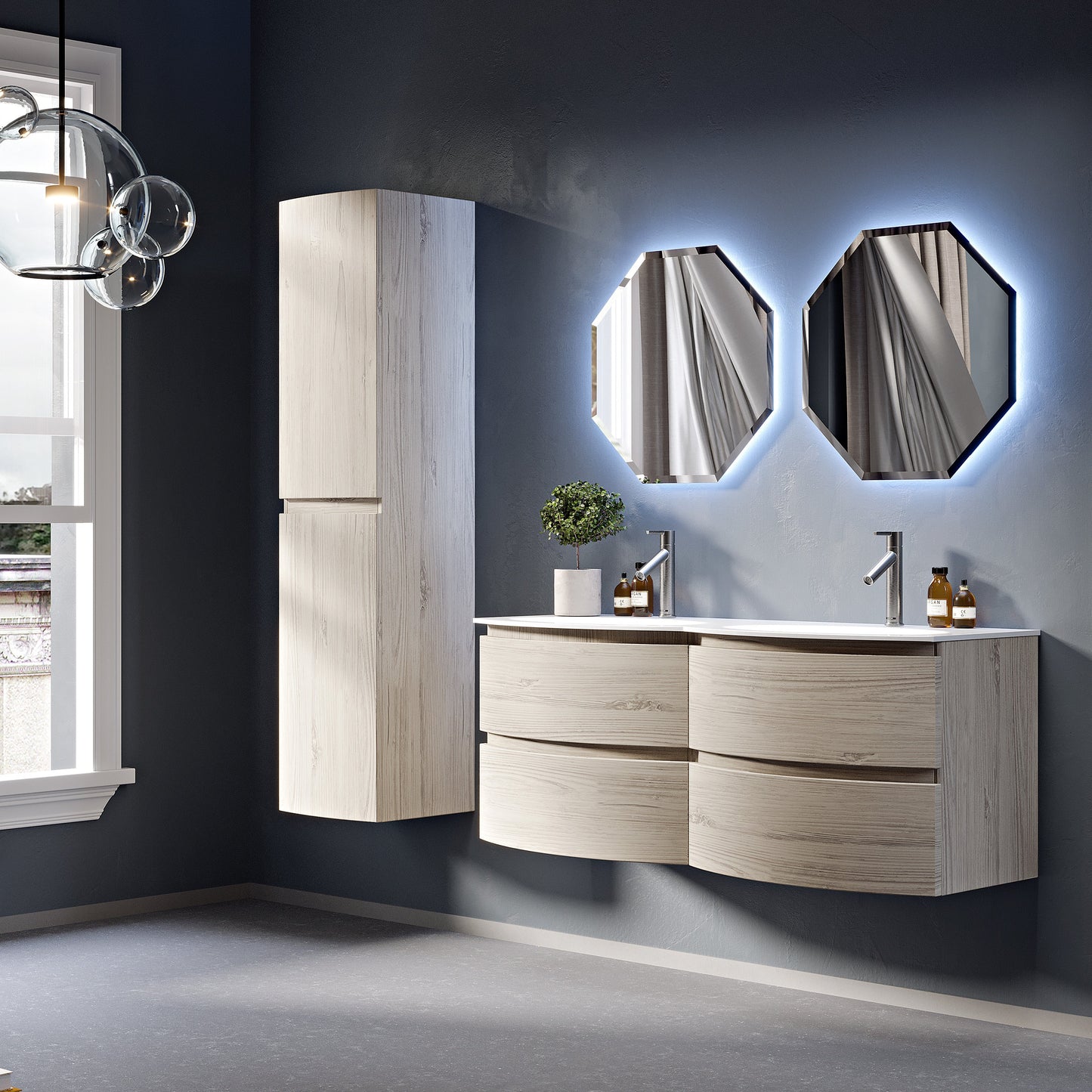 BH Vague Linen Cabinet 2 Doors