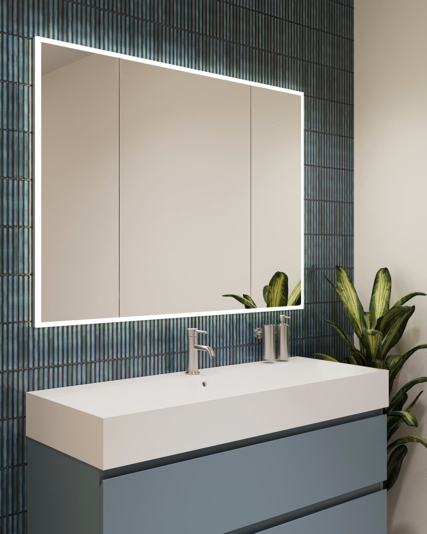 SIDLER Cirrus Mirrored Cabinet LED CR 3/70 7/8" (Dimmable)