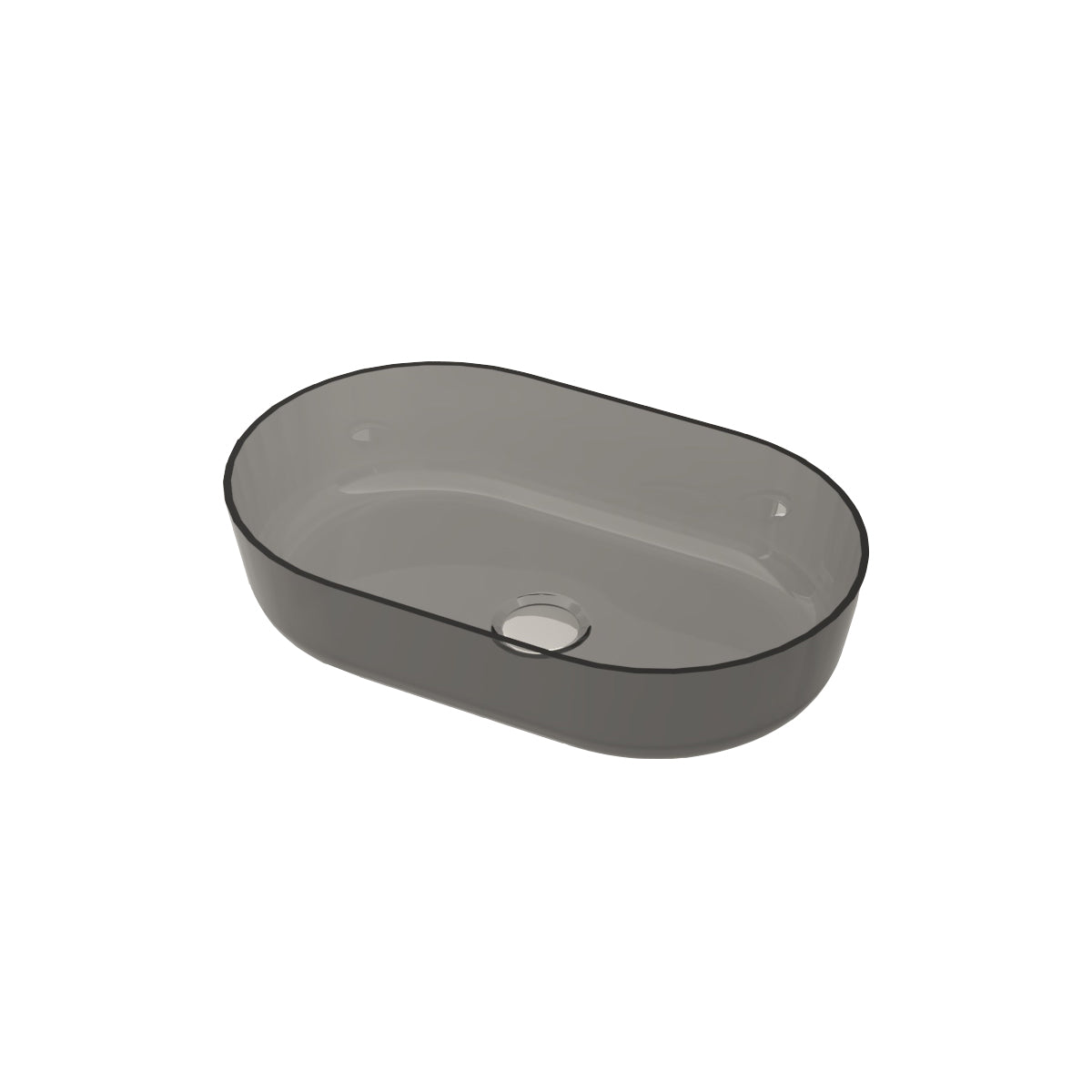 BH Countertop Vessel Sink 21"x13 1/2" x 5 5/16" H - transparant B-Tech Resin