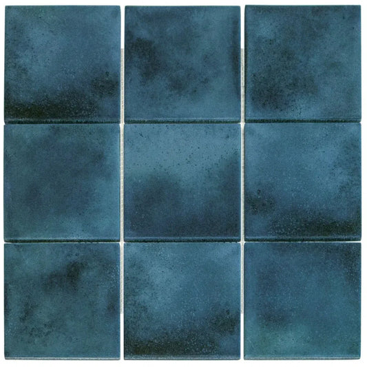 TMF Kasba Square Glazed Porcelain -Indigo Matte