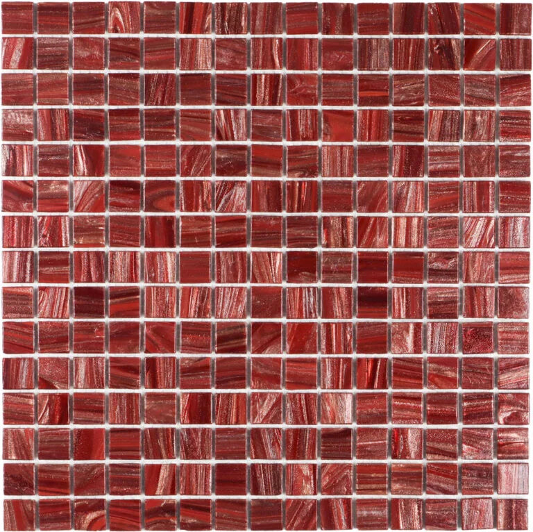 TMF Amsterdam Quartz Glass Gold Vein 20x20 - Wine Red