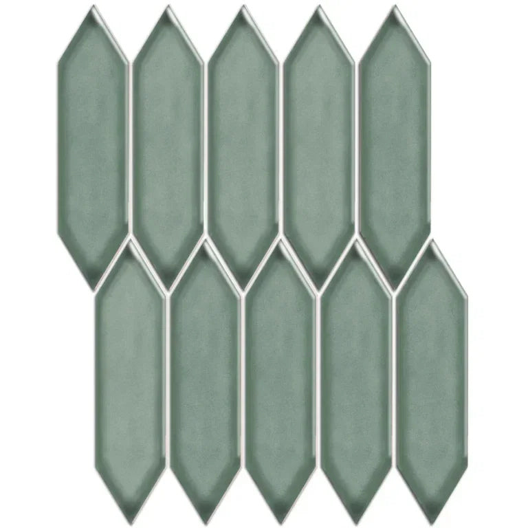 TMF Paris Picket 48x195 - Grey Green Gloss