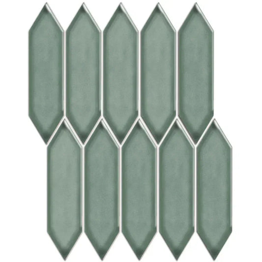 TMF Paris Picket 48x195 - Grey Green Gloss