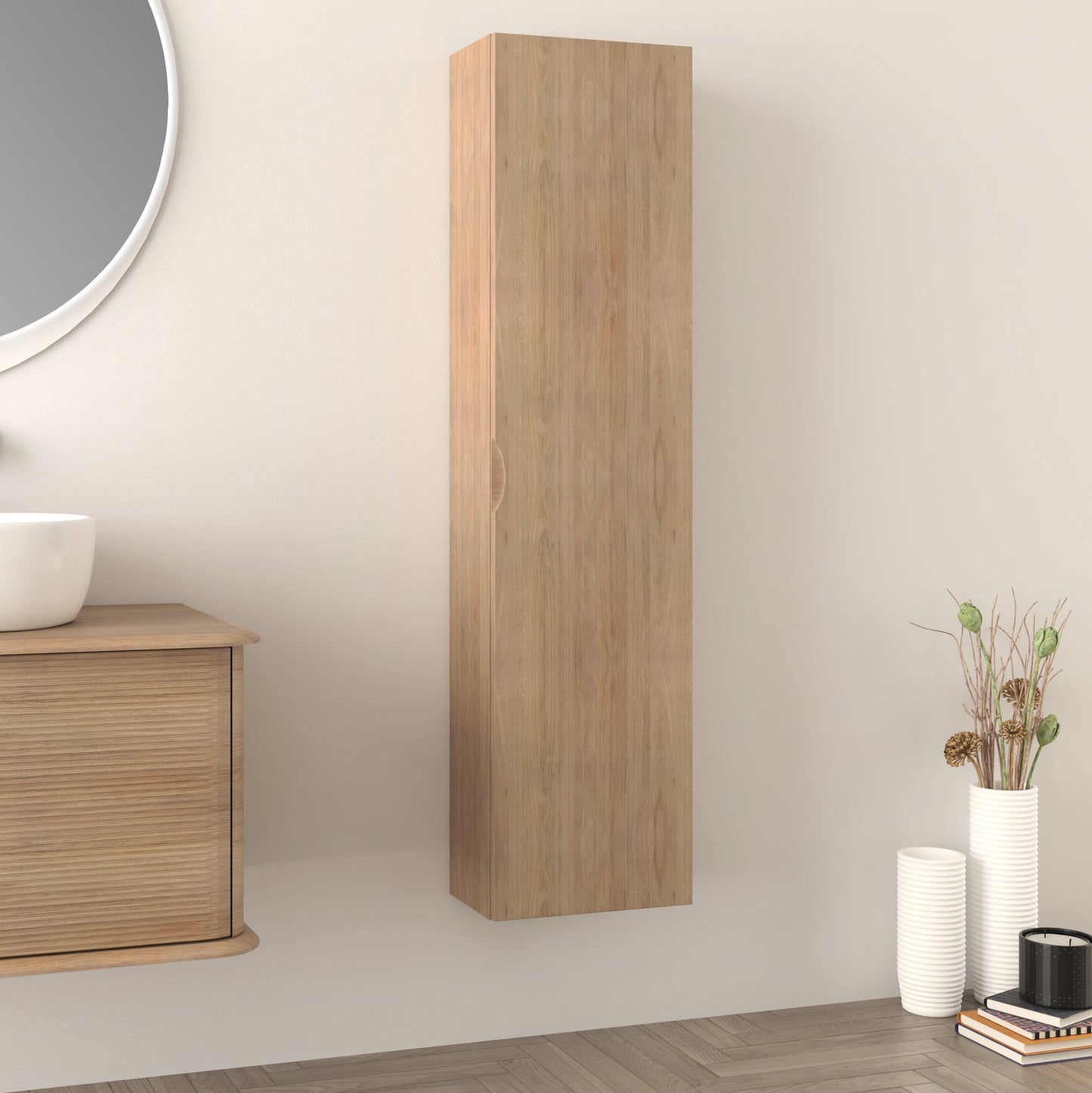 BH Libera Cupboard 1 door 55" Tall (Interior finish black)