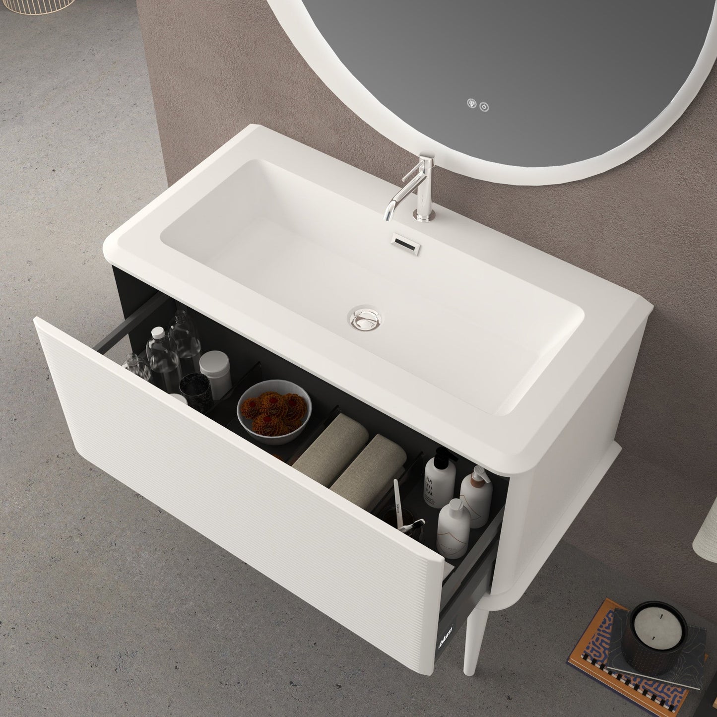 BH Resin Icona Washbasin White Matte