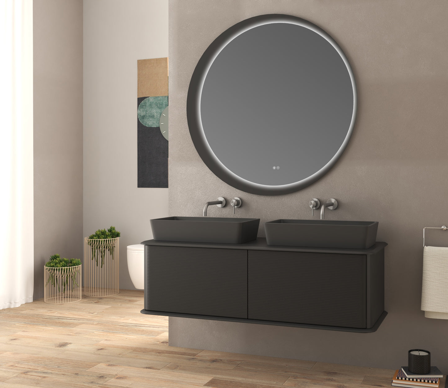 BH Countertop Washbasin 24" x 4 5/16" H - Ceramic