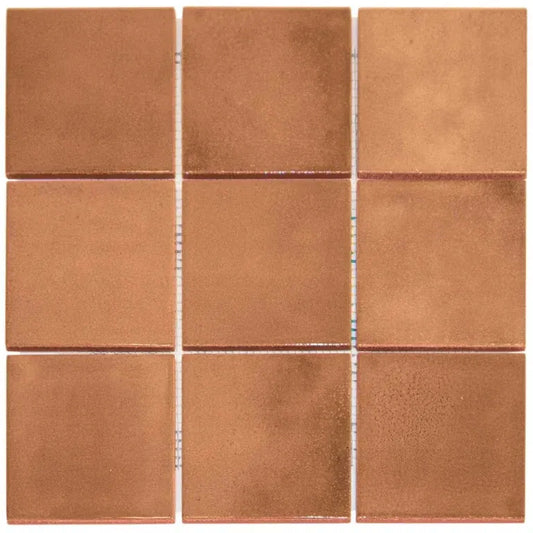 TMF Kasba Square Glazed Porcelain - Terra Gloss