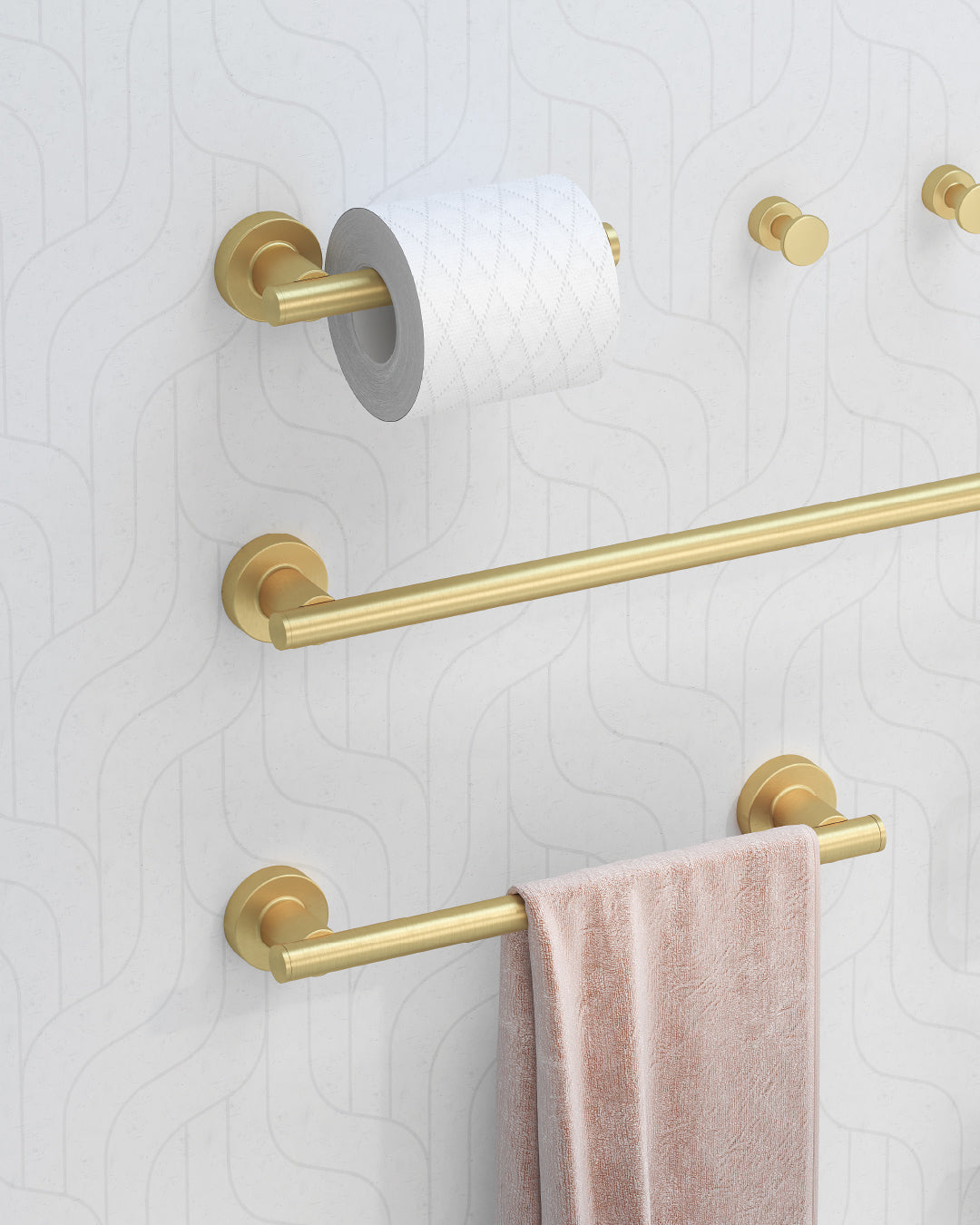 SONIA - TECNO-PROJECT TOILET RESERVE PAPER HOLDER  BRUSHED GOLD MATTE