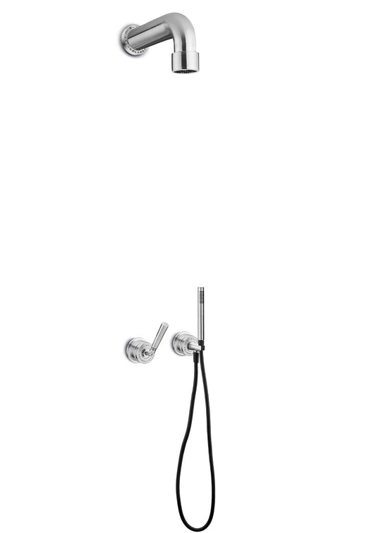 JEE-O Soho Shower Set 02 SS with wall shower, two way mixer and handshower