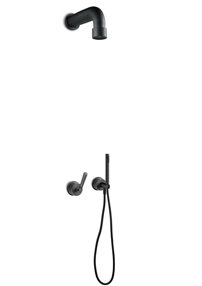 JEE-O Soho Shower Set 02 SS with wall shower, two way mixer and handshower