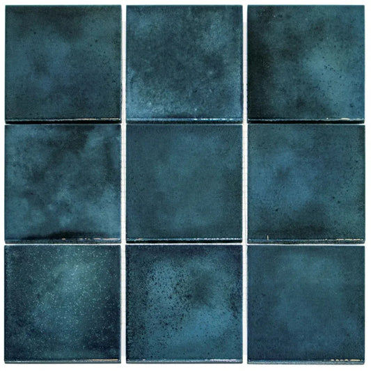 TMF Kasba Square Glazed Porcelain - Indigo Gloss