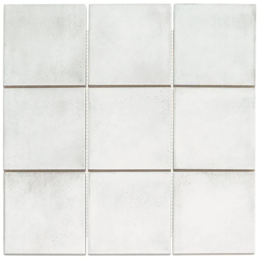 TMF Kasba Square Glazed Porcelain - White Matte