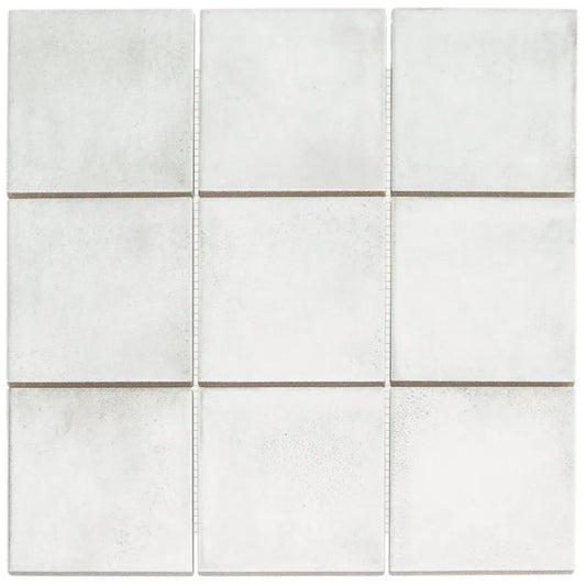 TMF Kasba Square Glazed Porcelain - White Matte