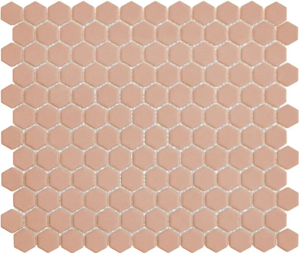 TMF Hexagon Hexagon Glazed anti slip - Royal Peach