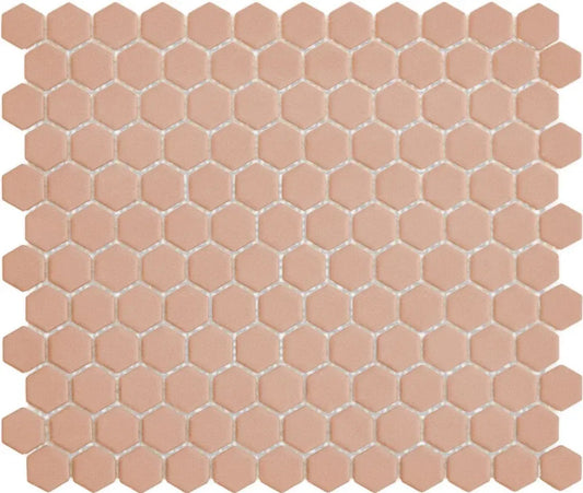 TMF Hexagon Hexagon Glazed anti slip - Royal Peach