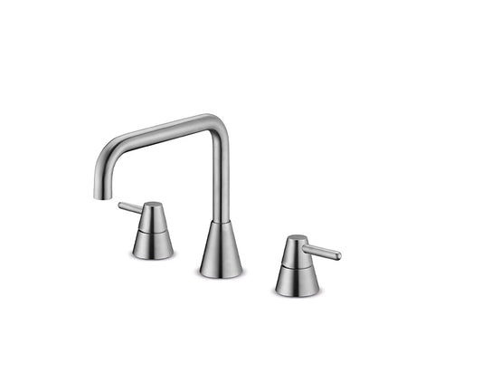 JEE-O Cone Basin Faucet 3 Hole - Brushed