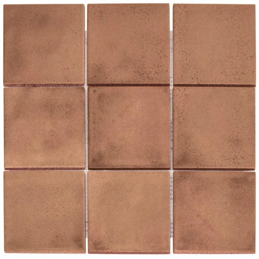 TMF Kasba Square Glazed Porcelain - Terra Matte