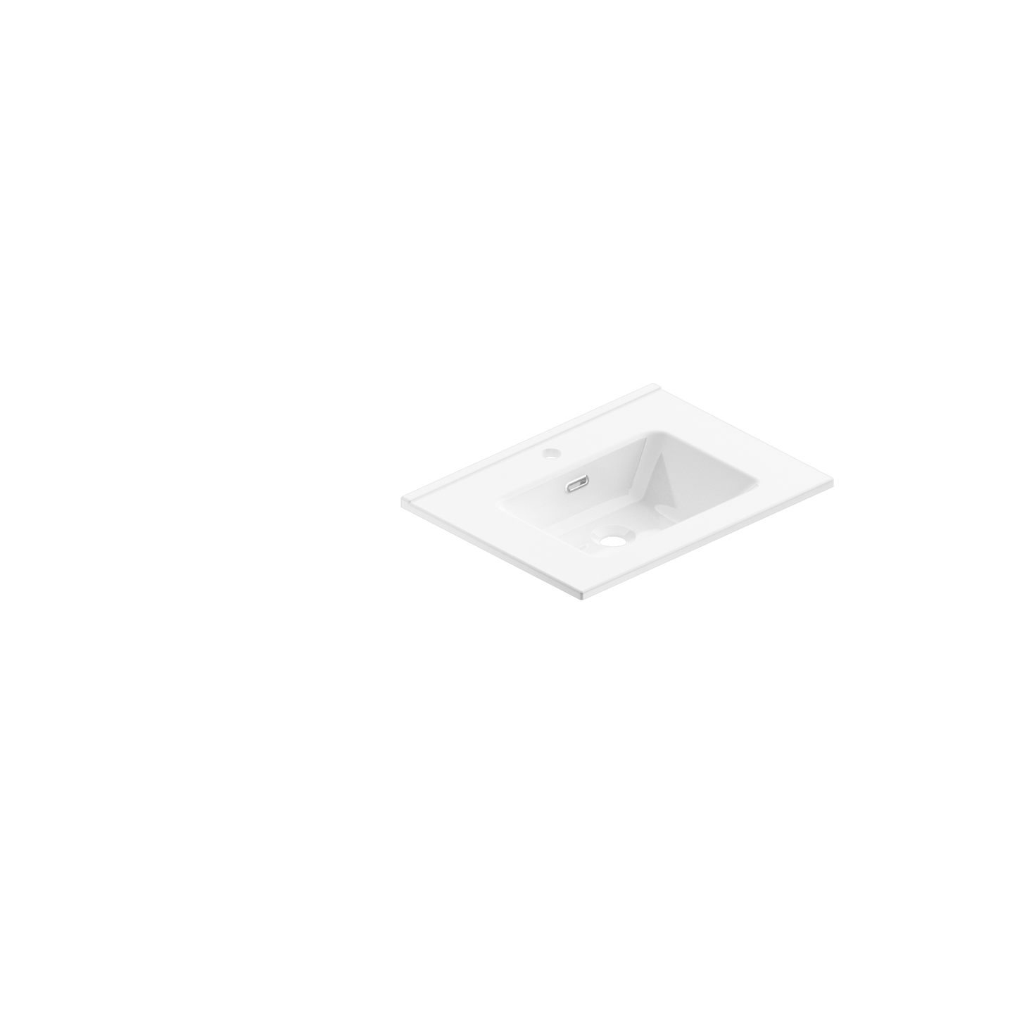 Berloni Speed Countertop Ceramic 1 taphole - White Gloss