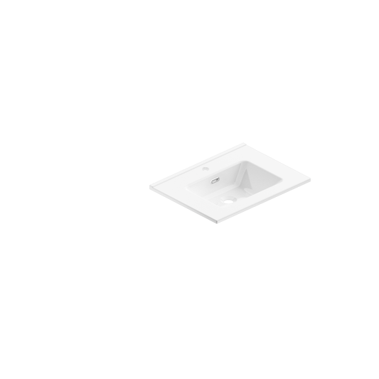 Berloni Speed Countertop Ceramic 1 taphole - White Gloss