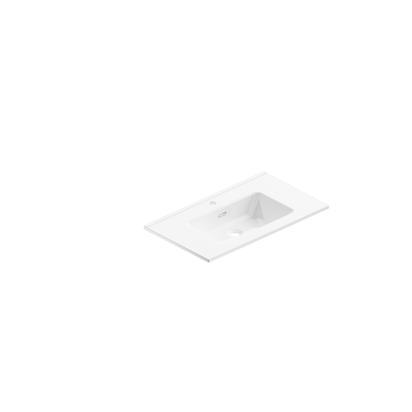 Berloni Speed Countertop Ceramic 1 taphole - White Gloss