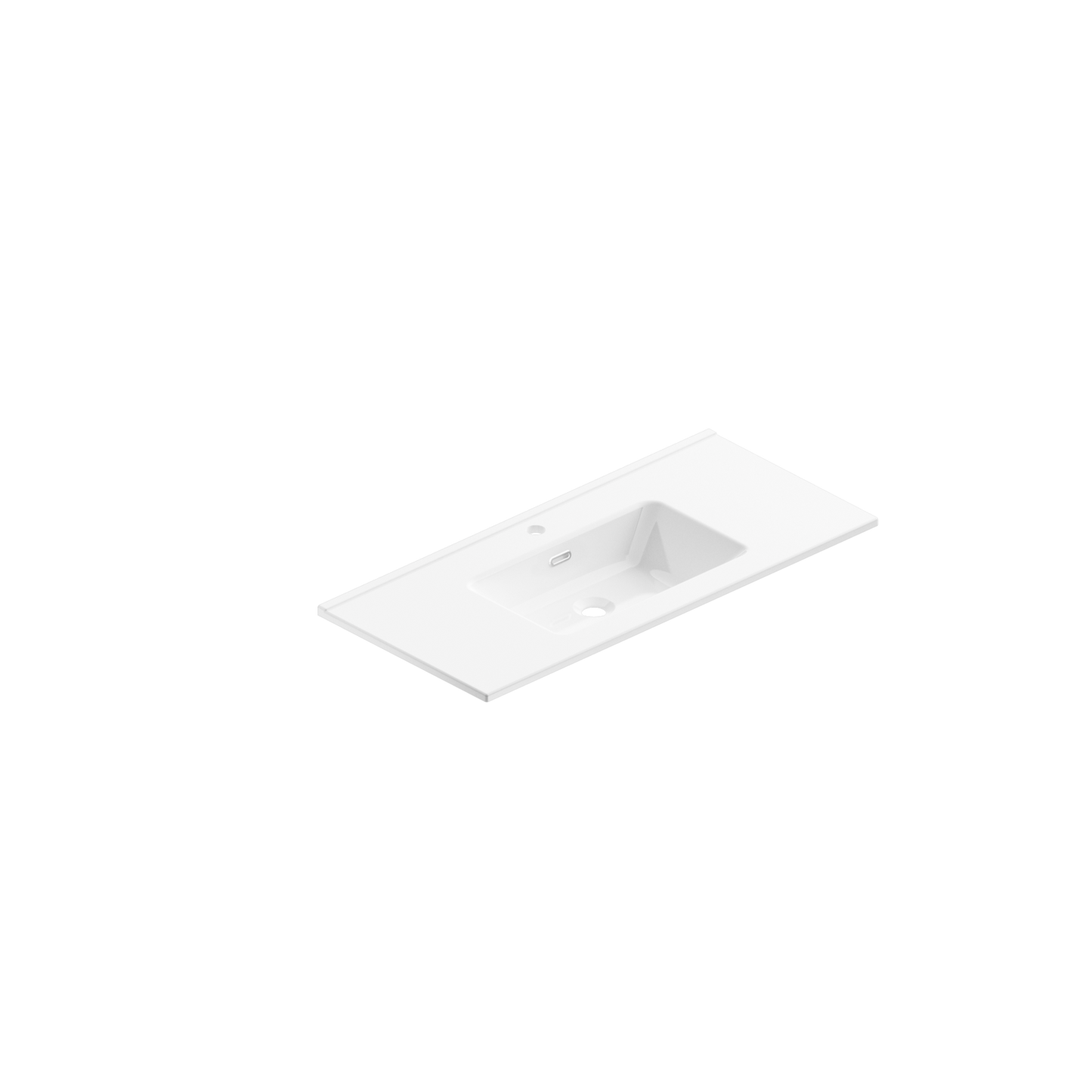 Berloni Speed Countertop Ceramic 1 taphole - White Gloss