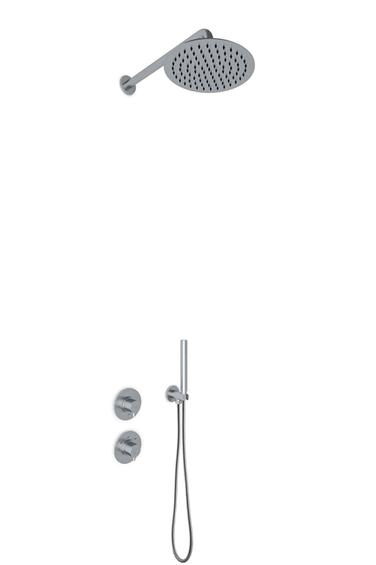 JEE-O Slimline Shower Set 01 Stainless Steel Brushed