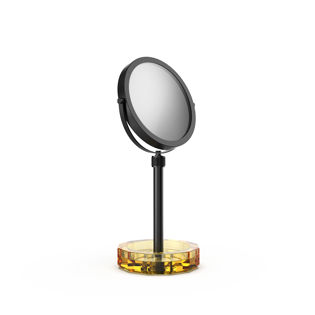 DW KR KSA KRISTALL Cosmetic mirror with Shelf Amber / Black Matte