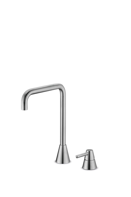 JEE-O Cone Basin Faucet High Two-hole Stainless Steel, Brushed