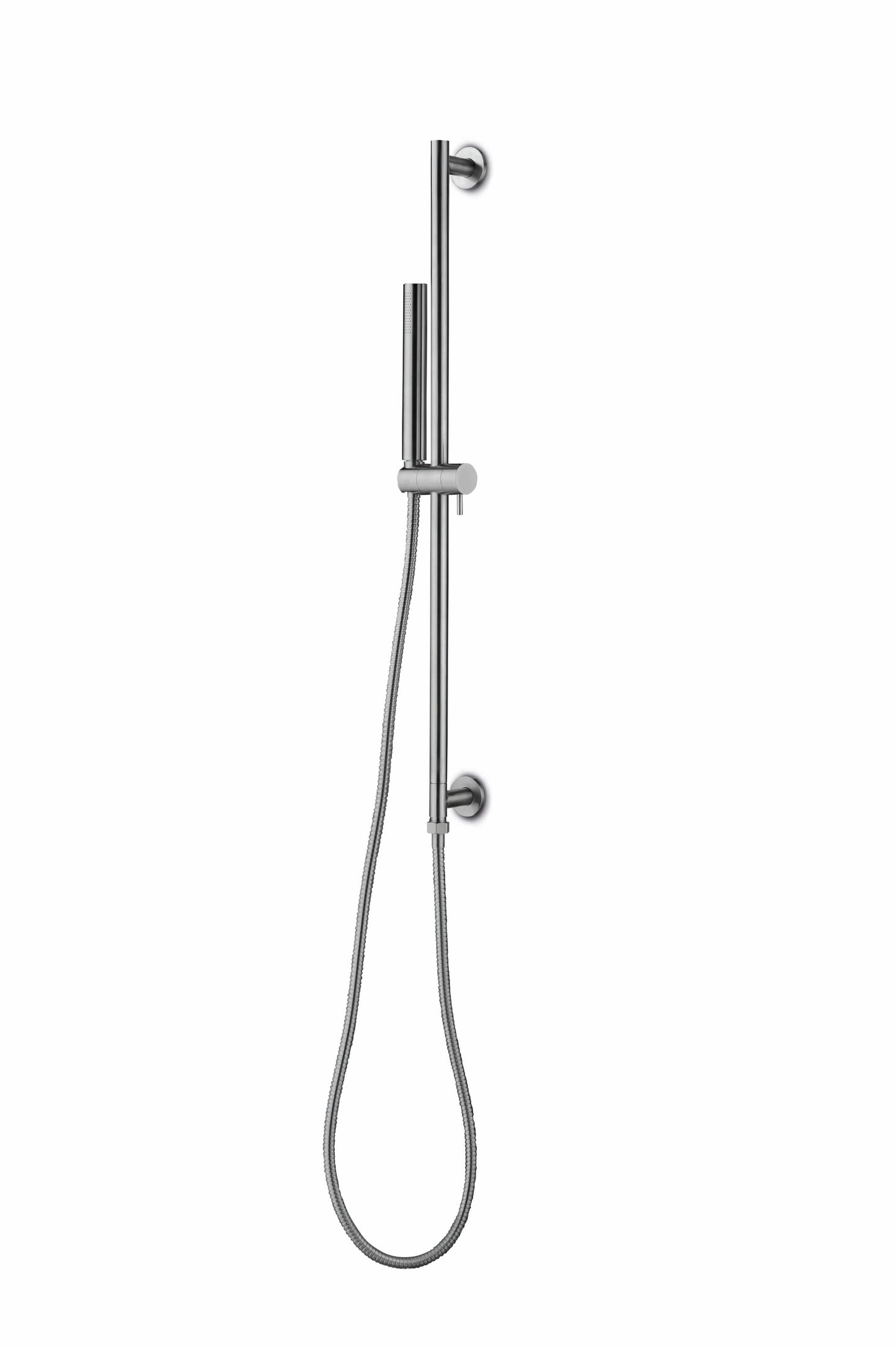 JEE-O Slimline Hand Shower set Stainless Steel with integrated sliding bar, Brushed