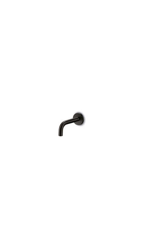 JEE-O Slimline Spout 90 Wall Mounted Spout Stainless Steel for Basin or Bath, Structured Black