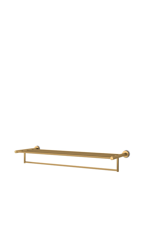 JEE-O Slimline Towel Rack Wall Mounted Stainless Steel, Matte Gold