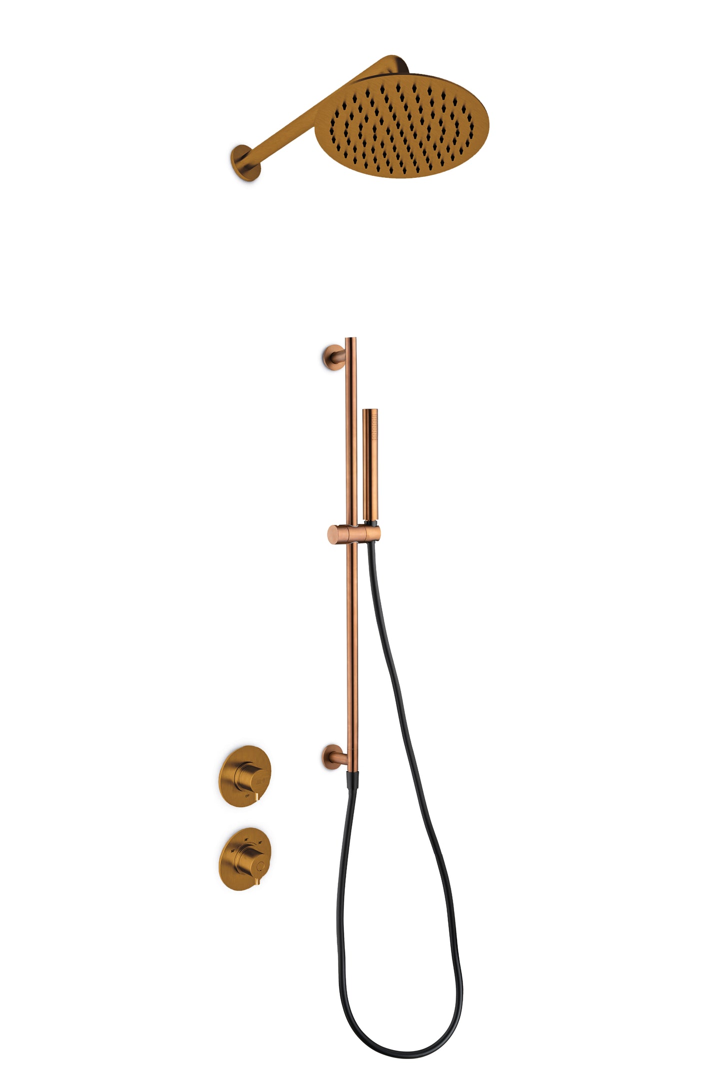 JEE-O Slimline Shower Set 04 Stainless Steel Bronze